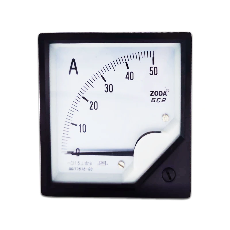 

1PC 6C2 5A 10A 30A 50A 100A 300A/75mV DC Current Analog Ammeter Gauge Pointer Panel Meter 80*80mm DC amp meter Use with Shunt