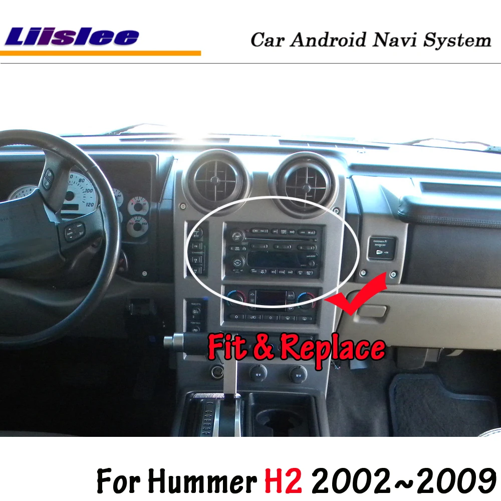 Flash Deal Liislee Car Android 9.1 up For Hummer H2 2002~2009 Radio Carplay BT Wifi Screen GPS NAVI Map Navigation Video Multimedia System 1