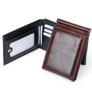 

DANJUE Money Clips High Quality Pu Leather Men Wallets Hasp Mini Purses Vintage Men Wallet Multifunction Men Card Case Business