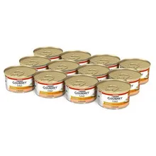 Корм влажный Gourmet Gold Нежная начинка для кошек с лососем, 85 г(12 шт