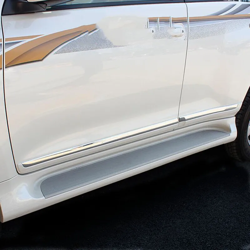ABS Хромированная накладка литые накладки 4 шт. обшивка кузова для Toyota land cruiser prado FJ150 2010- автомобильные аксессуары