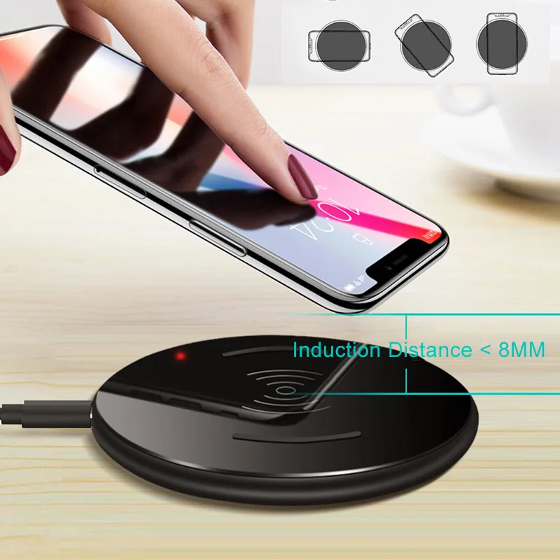 

15W Wireless Charger Intelligent Induction Fast Charging Round Mount for Smartphone SP99
