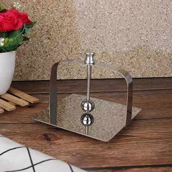 

1PC Napkin Dispenser Stainless Steel Practical Countertop Napkin Holder Stand for Home Hotel Restaurant