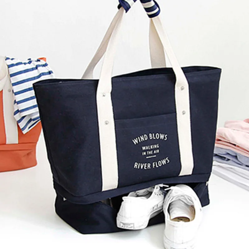Бушевали овец Портативный дорожная сумка Водонепроницаемый женский Повседневное большой Ёмкость Бизнес Для женщин сумки на плечо холщовая хозяйственная сумка