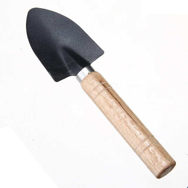 3Db Mini Kerti Kézi Szerszámkészlet Növényi Kertészeti Lapát Ásó Gereblye Fa Fogantyú Fémfejjel Az Átültetés Ásásához - Image 5