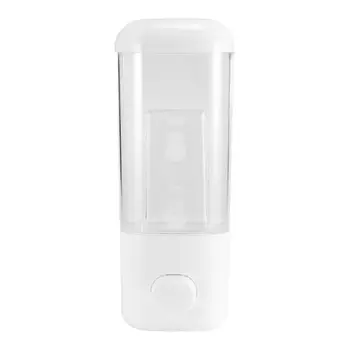 

500ml Bathroom Soap Dispenser Wall Mounted Self-Adhesive Shampoo Container Hand Press Clear Liquid Lotion Single Slot Storage