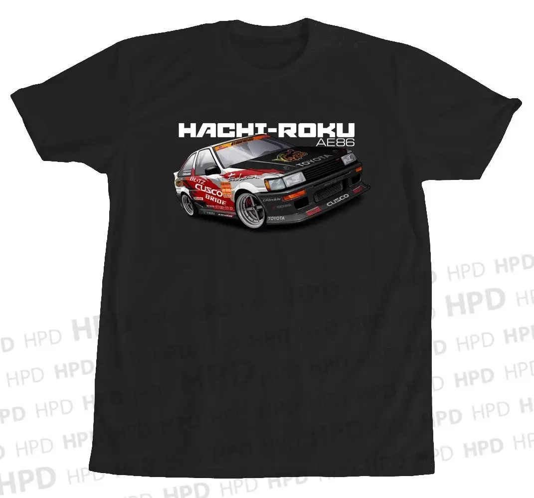 2019 горячая Распродажа Модная японская автомобильная футболка Hachi-Roku AE86 с