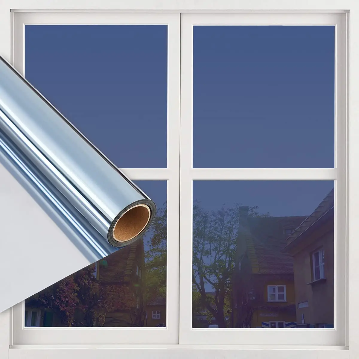 Eine Möglichkeit Spiegel Fenster Privatsphäre Film Tagsüber Anti UV Sonne Blockieren Wärme Control Reflektierende Fenster Farbton für Home Office Wohnzimmer zimmer