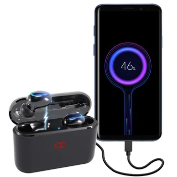 

Q32 TWS Wireless Earphones LED Power Bank Function in ear 5.0 Bluetooth Earpiece Handsfree Phone Earbuds with Charge Box