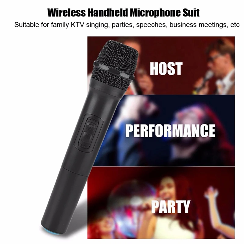 usb microphone Universal VHF Wireless Handheld Microphone with Receiver for Karaoke/Business Meeting Portable Microphones podcast microphone