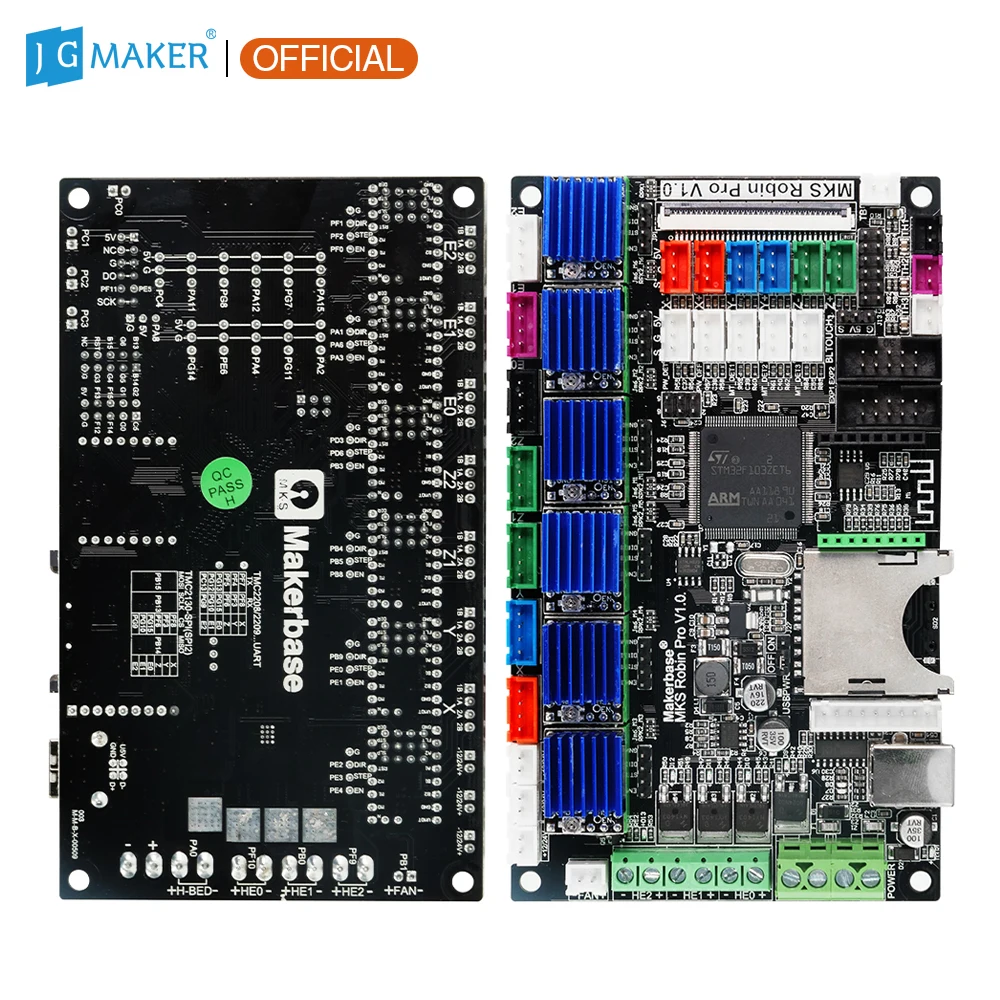MKS Robin 32Bit Silent Mainboard Motherboard with TMC2208 TMC2209 For JGMAKER Artist D Upgraded Pro 3D Printer jgmaker artist d pro idex 3d printer diy kit 4 printing mode direct drive touch screen meanwell power supply tmc2209