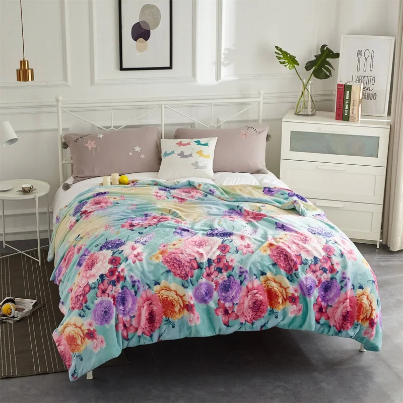 

Flower cluster Blanket Flannel Sofa Use Office Children Blanket High-quality