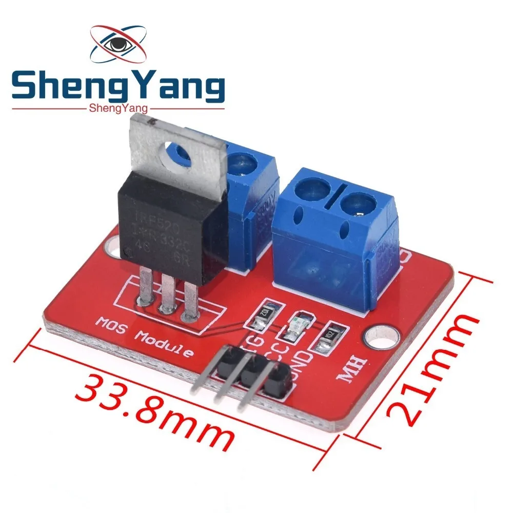 1 шт. ShengYang 0-24 в топ Mosfet Кнопка IRF520 драйвер MOS модуль для Arduino MCU ARM Raspberry pi