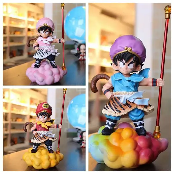 

Westward Journey Series Dignified And Strong Goku Pink And Blue Red Childhood Sun Wukong Somersault Cloud Model Boxed Garage Kit