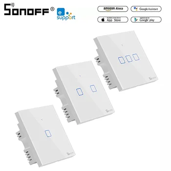 

SONOFF T1 EU Smart Panel RF/Touch/ Wifi Switch Smart Home Work With eWeLink APP IFTTT Also Alexa Google Home Voice Control
