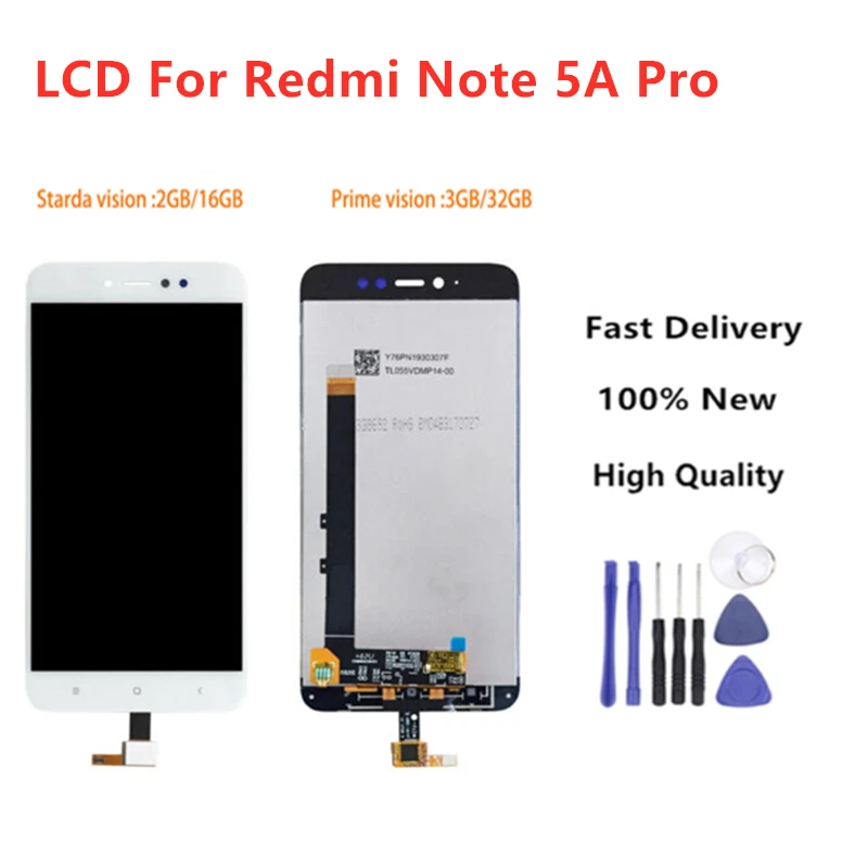 

Quality Assurance For Xiaomi Redmi Note 5A Touch Screen Digitizer Assembly No Frame Replacement For Xiaomi Note 5A prime/pro