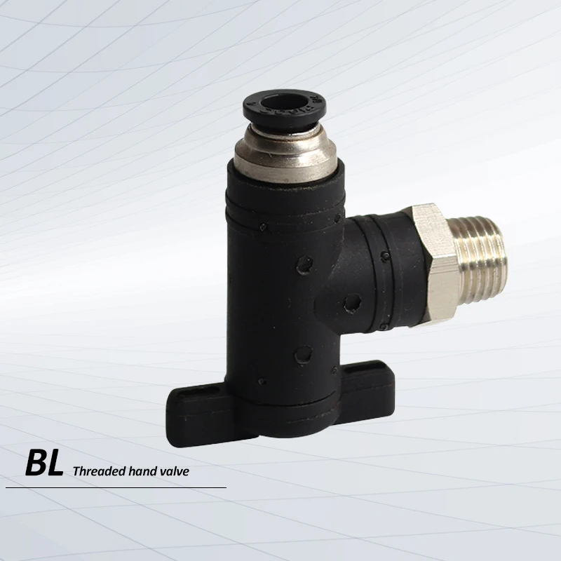 

BL Pipe type connector BL6-01 BL8-01 side threaded hand valve manual on-off valve