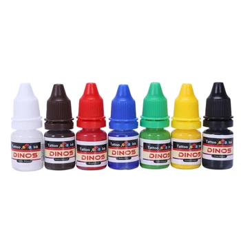 

7 Color Tattoo Pigment Paint Set Easy To Paint And Lasting Without Fading Bright Tattoo Template Pigment Tattoo Supplies 8Ml/Bot