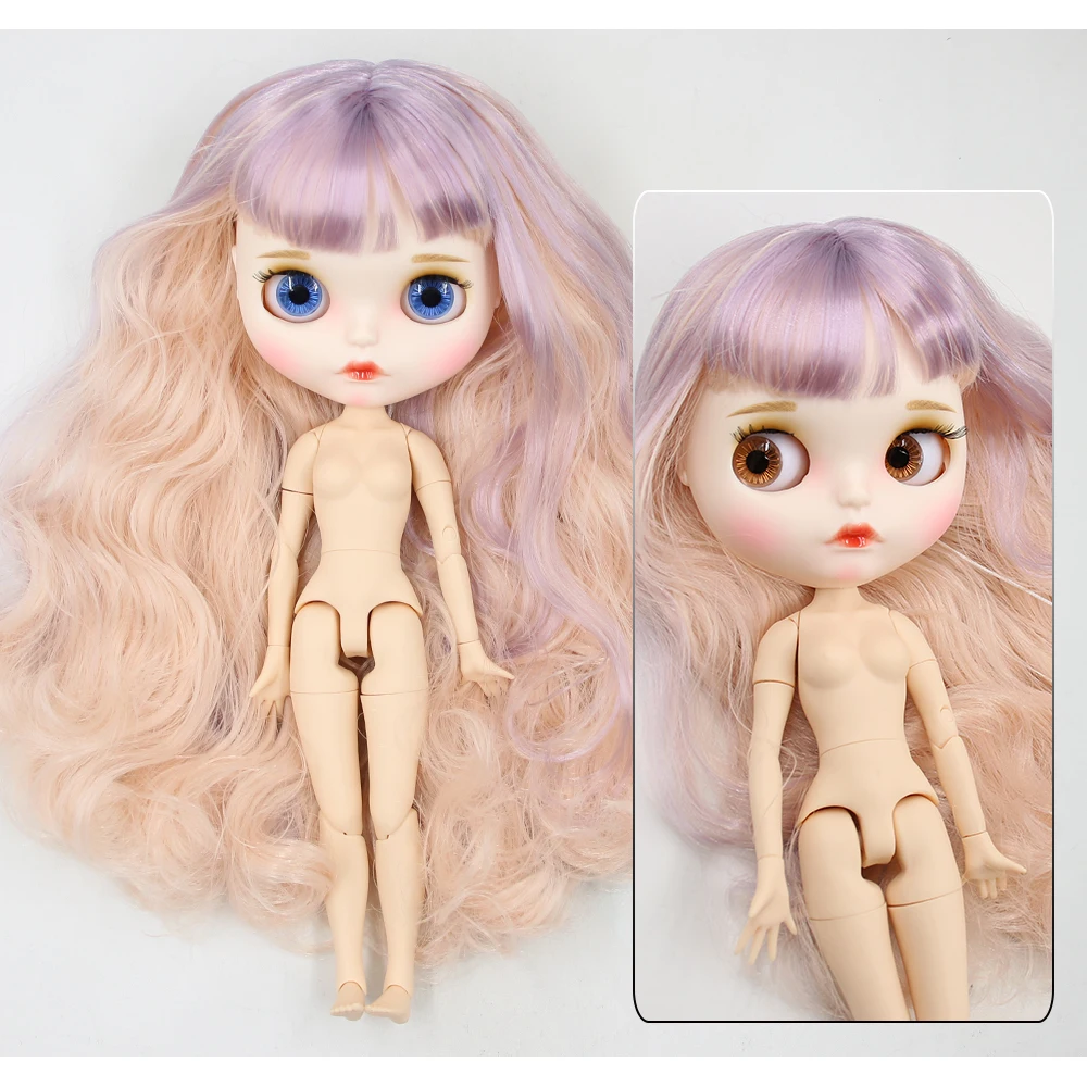 Neo Blythe Doll with Multi-Color Hair, White Skin, Matte Pouty Face & Custom Jointed Body 1