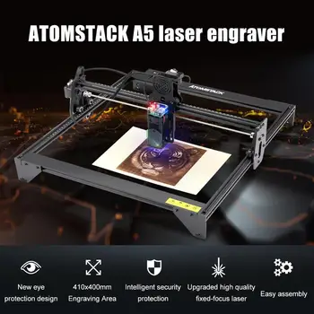 

Wood Cutter Carving Desktop Laser Engraver 20W CNC Engraving Machine For Acrylic Leather MDF Logo Picture DIY GRBL Control