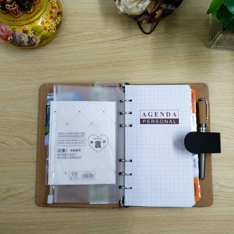 Папка-планировщик Padfolio A6 Блокнот ежедневник ручка мешок цветные наклейки линейка подарочный набор