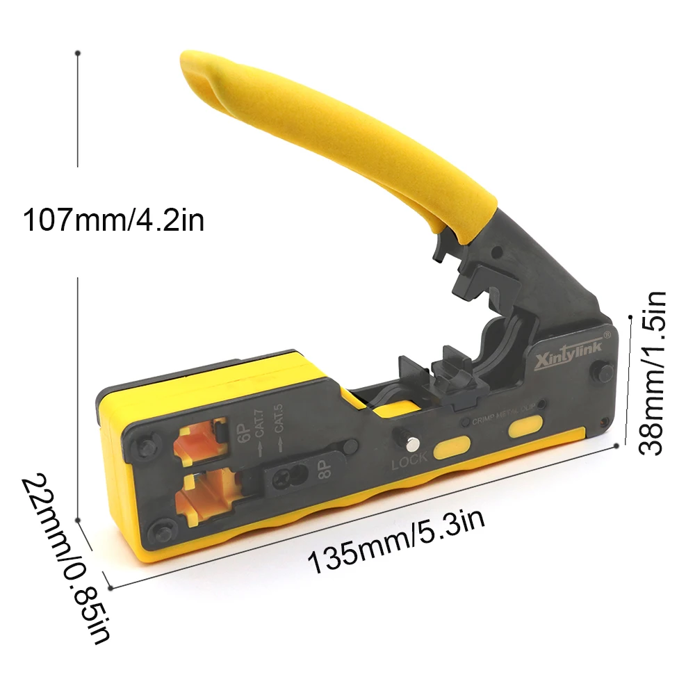 xintylink rj45 pliers crimper rg45 cat5 cat6 cat7 CAT8 network crimping tool ethernet cable Stripper networking clamp clip lan