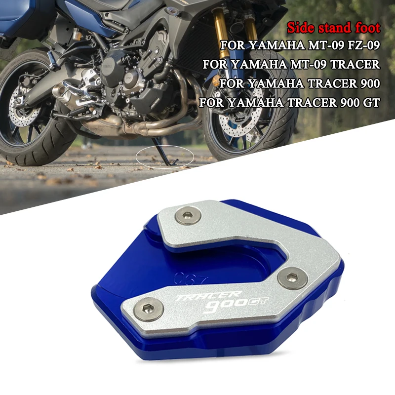 For YAMAHA FZ-09 MT-09 Tracer 900 GT XSR900 SXR 900 Motorcycle CNC Kickstand Foot Side Stand Extension Pad Support Plate Enlarge (16)