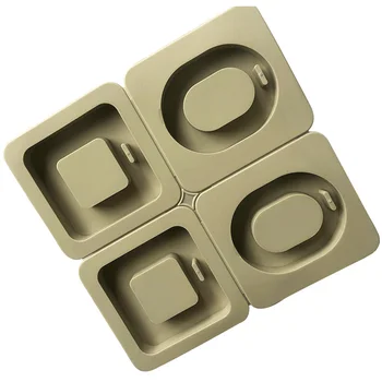 

Aroma Plaster Mold DIY Homemade Kitchen Baking Supplies Creative Hanging Mold Hollow Square and Oval Silicone 4 Even MAQUETER