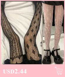 Japanese Anime Lolita Pantyhose Cartoon Devil Pattern Jacquard Tights Gothic Women Hollow Out Mesh Fishnet Stockings