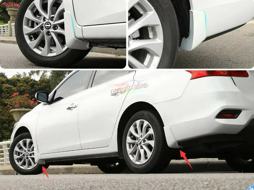 

For Nissan Sentra 2016-2019 White Splash Guards Mud Flaps Mud Guards Fender 4PCS