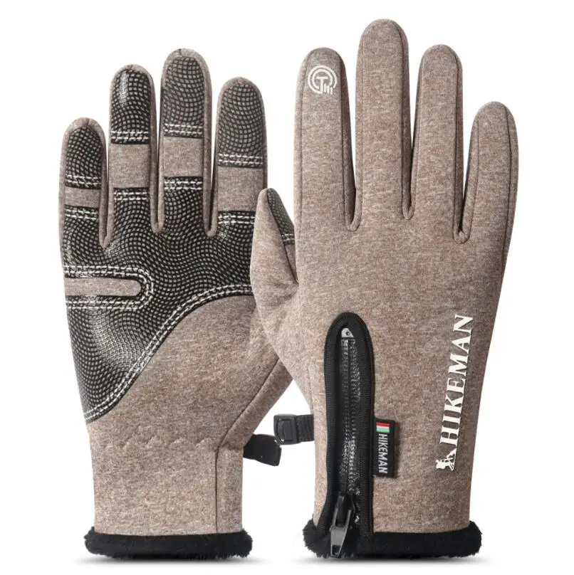 NDUCJSI сенсорные варежки бейсболка для походов с защитной сеткой перчатки для мужчин и женщин теплые guantes Утепленные зимние ветрозащитные мужские перчатки - Цвет: G149 Khaki