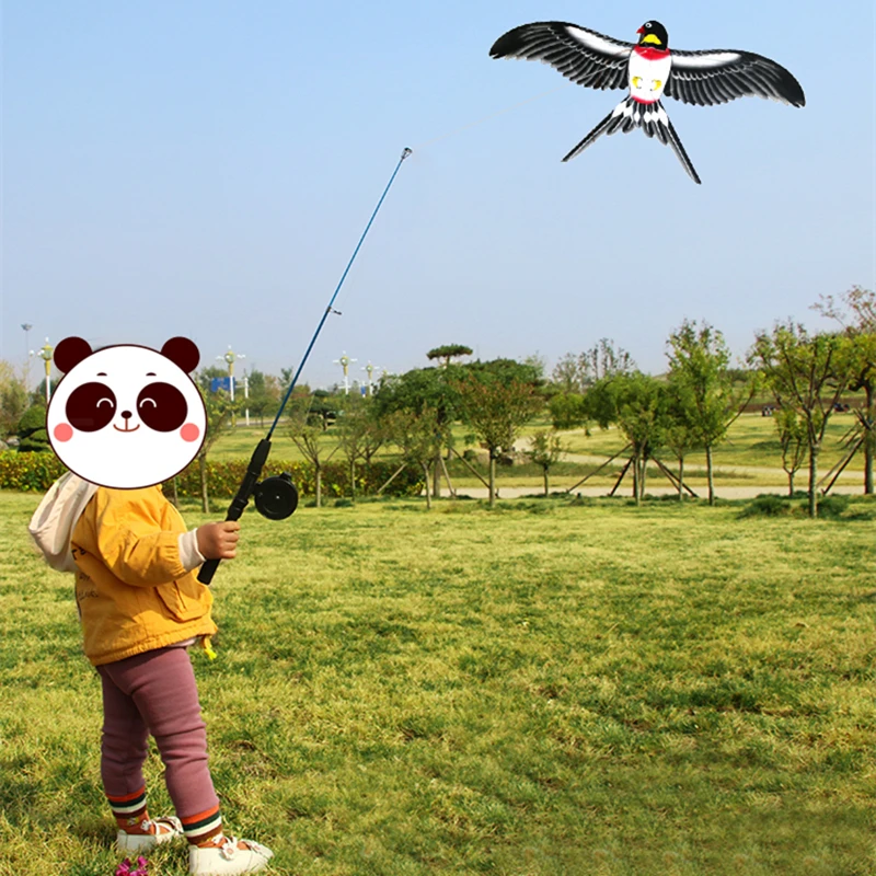 Free shipping Pole Swallow kite fishing rod line outdoor toys for