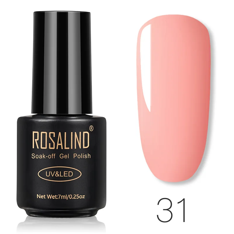 ROSALIND Гель-лак для ногтей Лидер продаж 58 цветов долговечный лак для ногтей гель-лаки нужна лампа основа верхнее покрытие для дизайна ногтей - Цвет: 31