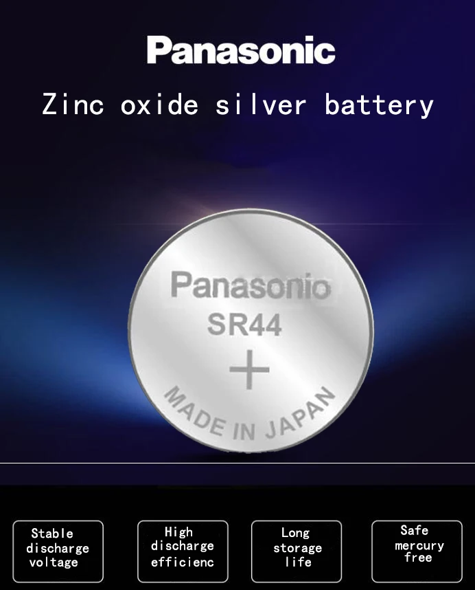10 шт./лот оригинальный аккумулятор Panasonic 1 55 V SR44 357 с кнопкой батарея A76 AG13 L1154 357a LR44