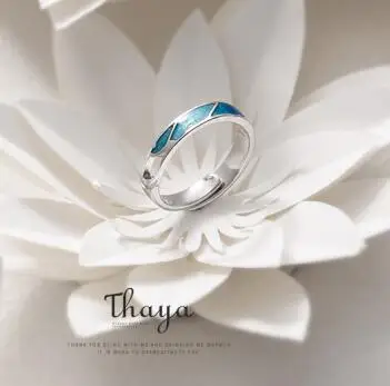 man rings Кольца Thaya с разноцветным градиентом, регулируемые ювелирные изделия, 925 серебряное кольцо, кольца для пар, подарок на помолвку - Цвет камня: man rings