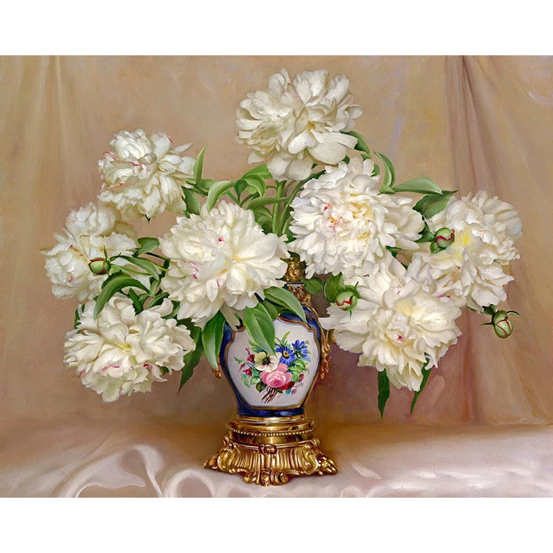 Cross Border Fat Digital Oil Painting Wholesale Frameless Flower 4050 Amazon Wish Pigment Ebay Factory Direct Paint By Number Aliexpress