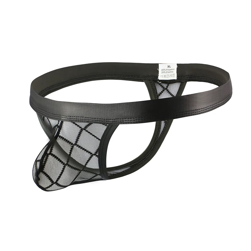 Сексуальные мужские сетчатые прозрачные u-образные Трусы-брифы дышащие стринги с