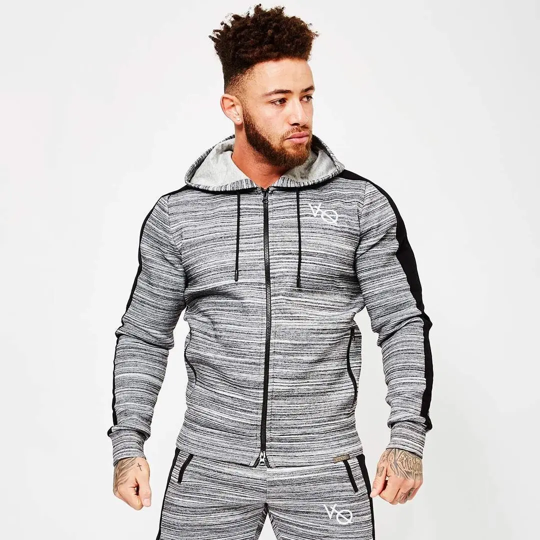 

2019 Muscle Kid Brother Fitness Break Color Sports Jogging Suits Europe And America Fitness Suit Zipper Long-sleeved Sweater Men