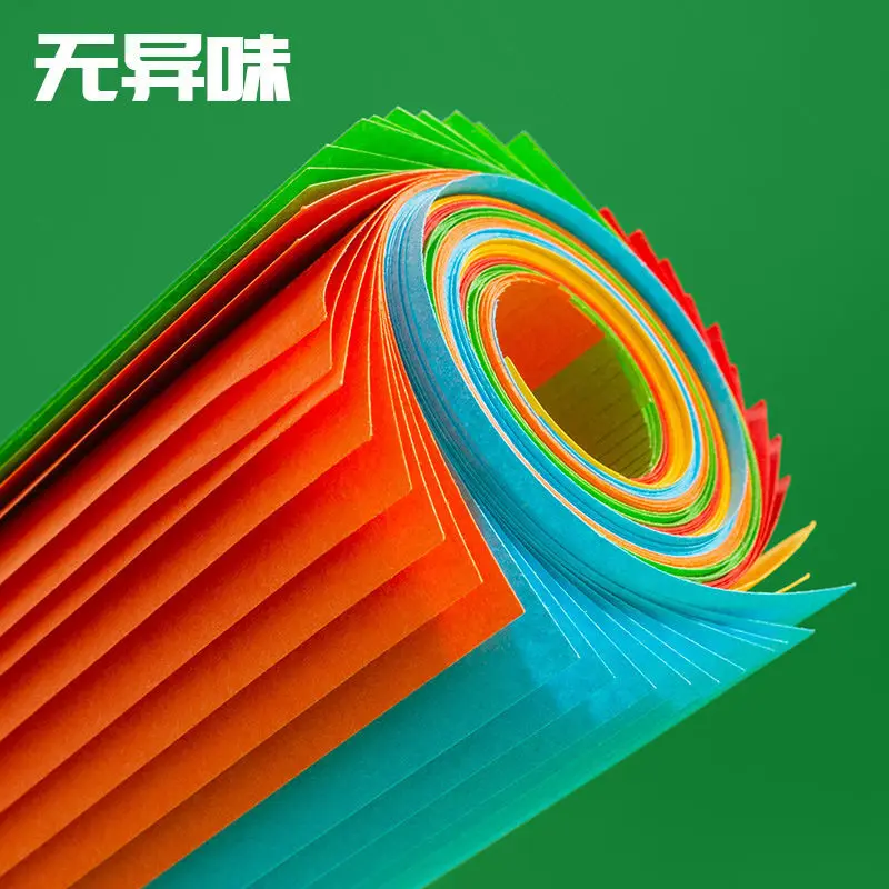 

Log Pulp Color Cardboard 10-color Square Handmade Origami Paper-cut Stationery Multifunctional Paper