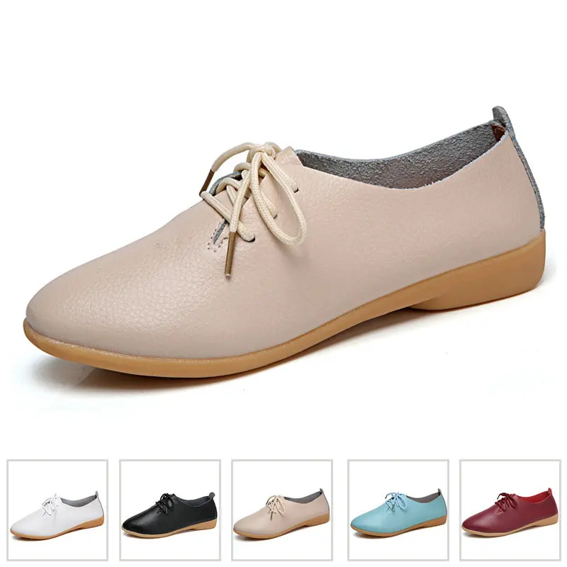 Loafers Women Flats-Shoes Moccasins Ladies Footwear Genuine-Leather Female Summer Soft