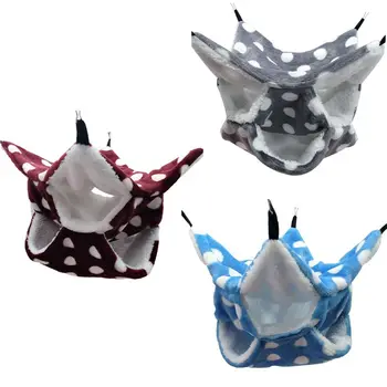 

Cute Hamster Hammock Small Pet Nest 3-layer Warm Squirrel Hanging Sleeping Bed