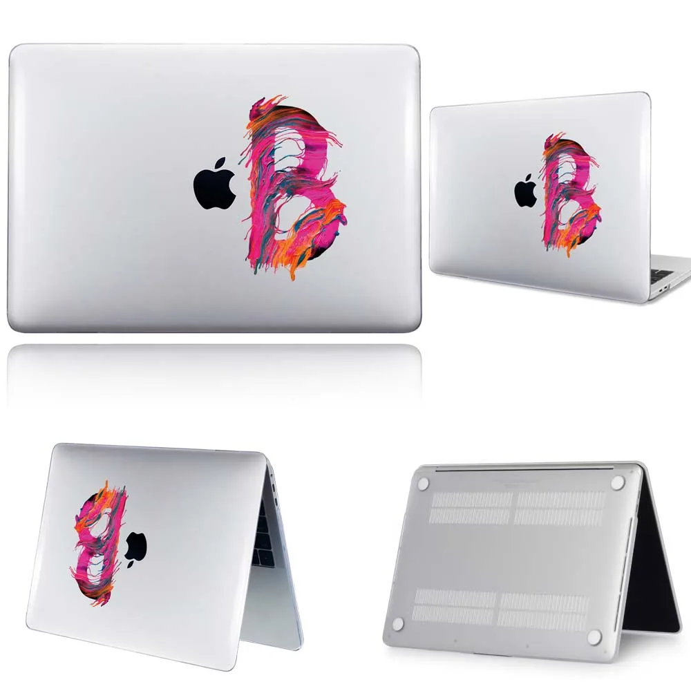 Letter Print Pattern Laptop Case for Macbook Air Retina Pro 13 15 16 A2159 A1466 A2338 A1932 Case for Air 13 A2179 Touch ID