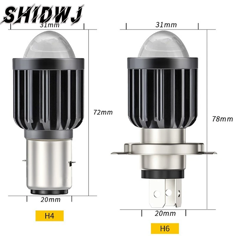New Motorcycle Headlight LED H4 H6 Led Bulb Retrofit DC 12V Moto Far And Near Beam Lamp Scooter Fog Light Car Bulb Accessories