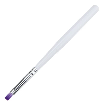 

1PC UV Gel Drawing Painting Brush Pen Nail Art Brush Gradient Purple Color brush white handle For Manicure DIY Tool DROPSHIPPING