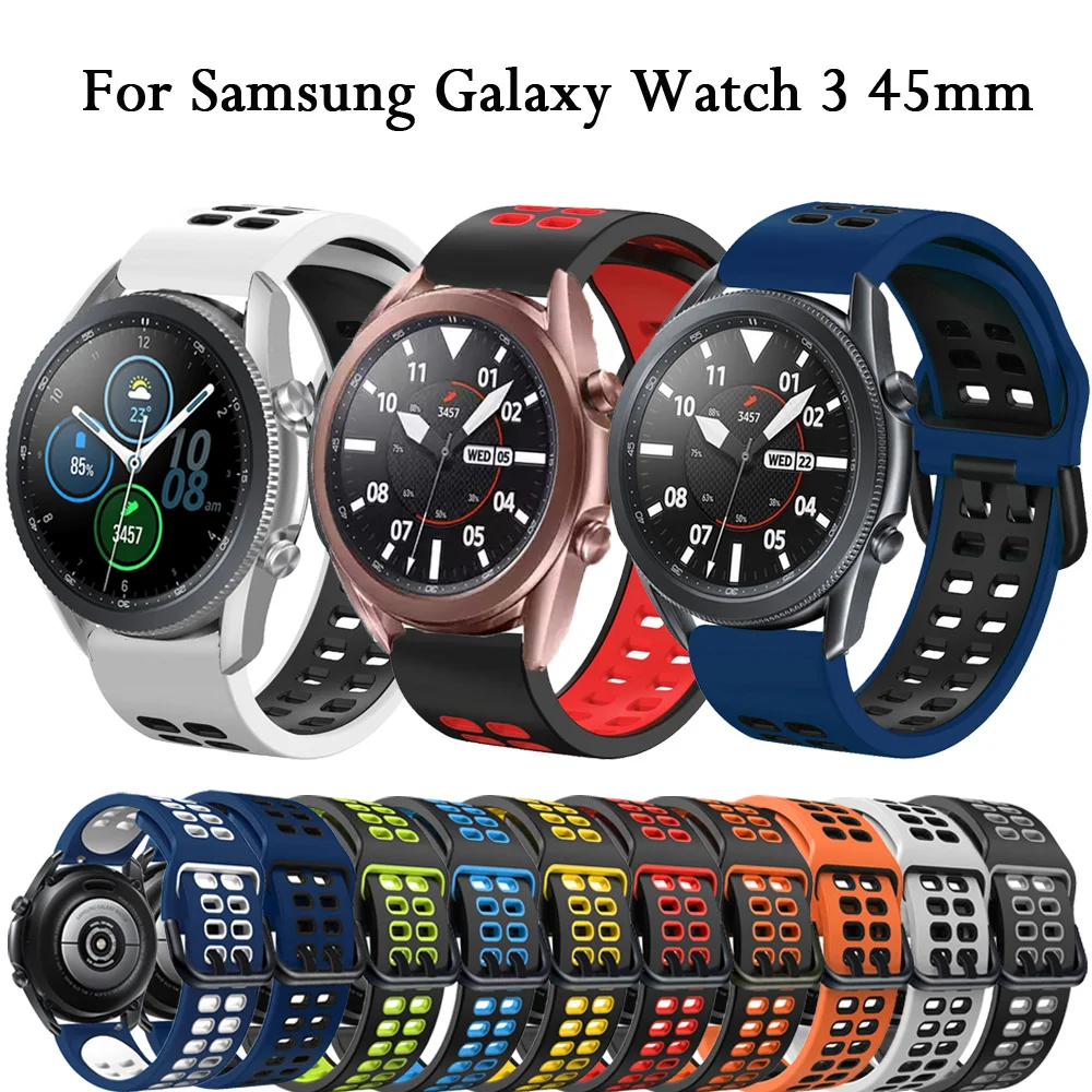 

Silicone Strap Replacement For Samsung Galaxy Watch 3 45mm 46mm Gear S3 Frontier Classic Sport Soft Band Belt Wristband Bracelet