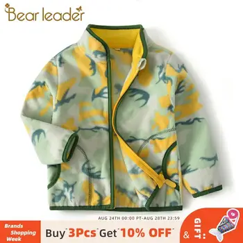 

Bear Leader Boys Polar Fleece Thin Outerwear Kids Autumn Long Sleeve Print Clothes Boys Casual Fashion Coats Fashion Clothes