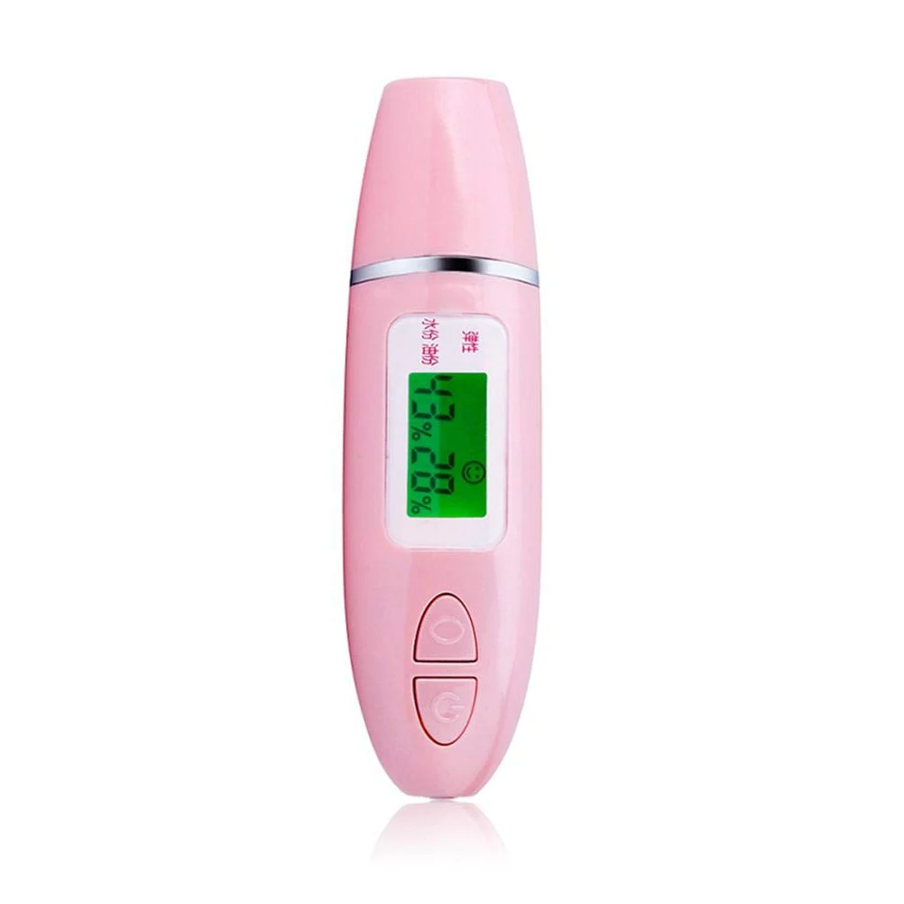 PINK Туристическое содержание масла косметический инструмент цифровой измеритель водного баланса кожи детектор белый розовый анализатор кожи водный порошок - Цвет: PINK