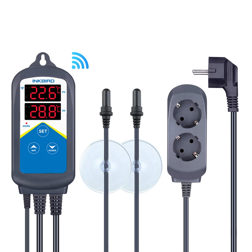 INKBIRD WIFI Smart Home Aquarium Temperature Controller Digital Thermostat  2 Temperature Probes Dual Protection for Overheating - AliExpress