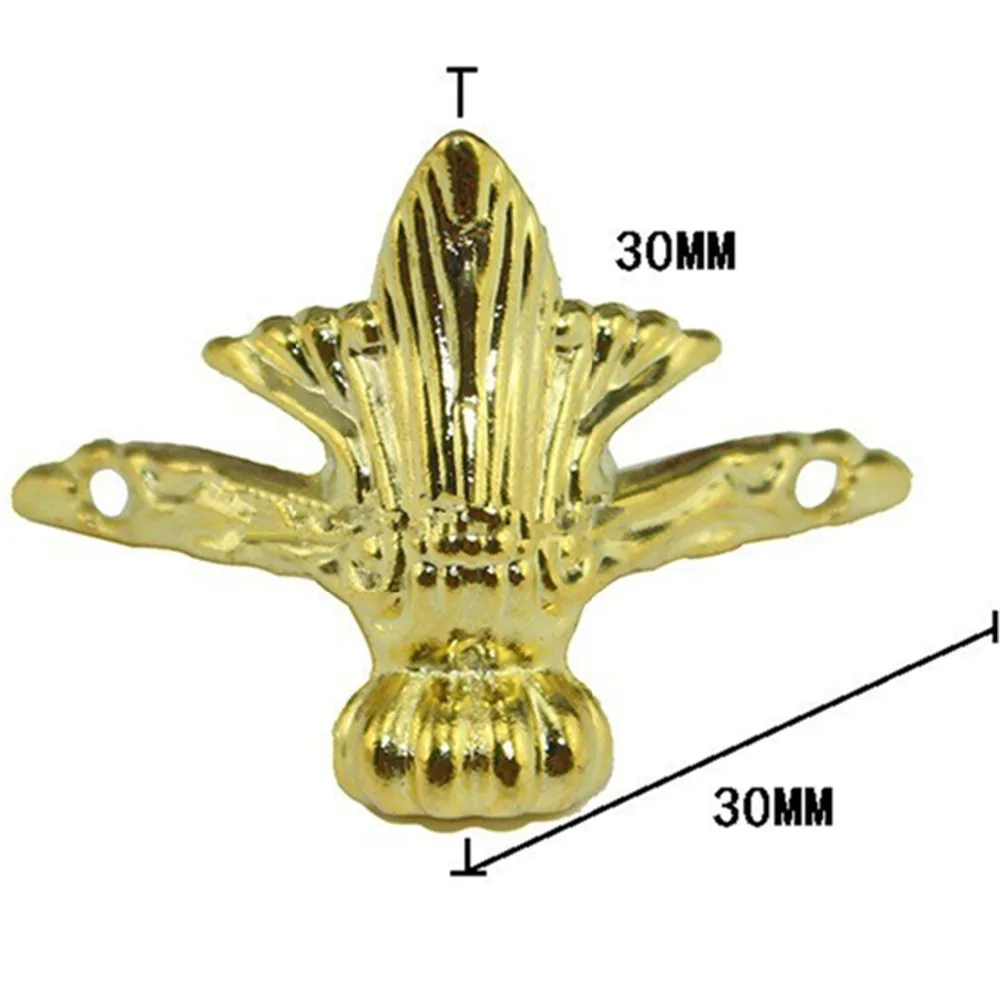 2 шт 30*30 мм античный деревянный чехол для ног ноги Угловой протектор сплав углы резной ротанг Декор кронштейн для мебельного Оборудования