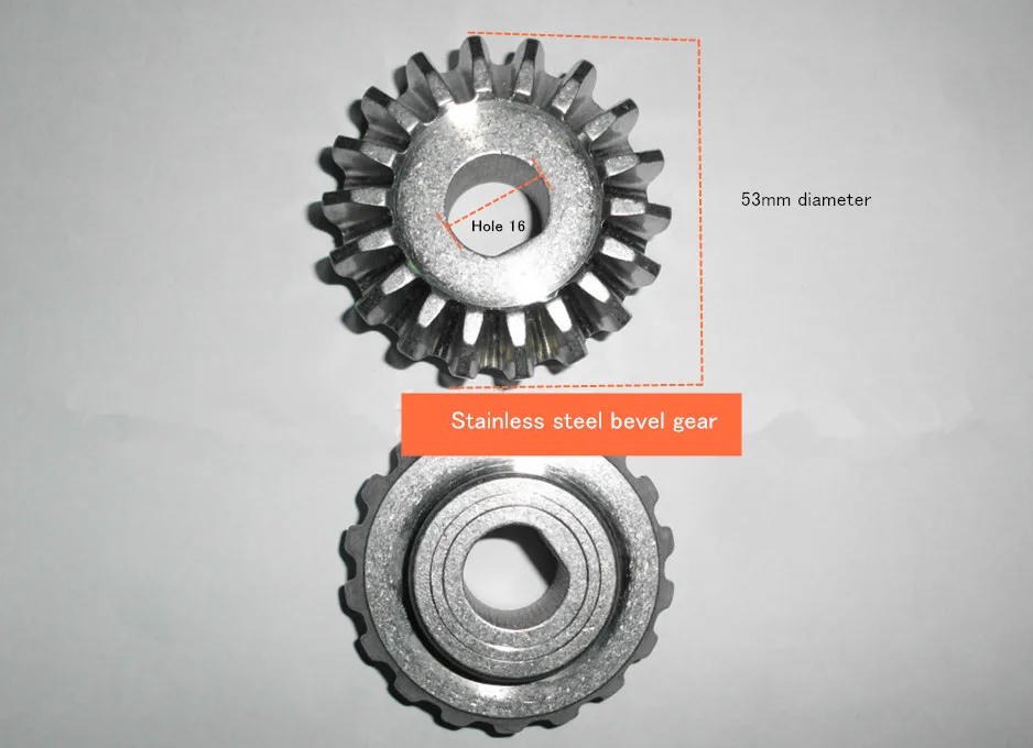 1 Piece 13T 18T Stainless steel bevel gear outer diameter 53mm Gear 9.5MM 16mm hole